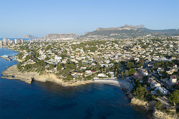 Playa de la Fustera a vista de dron