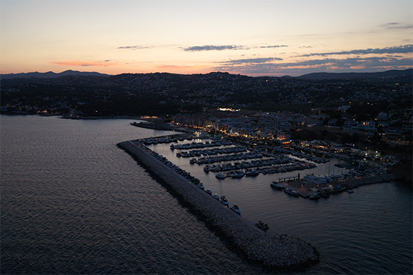 Puerto de Moraira de noche